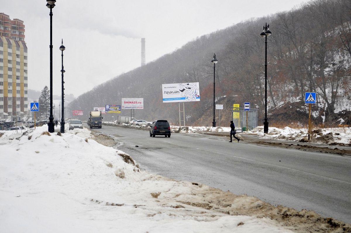 Пешеходный переход на улице Адмирала Горшкова
