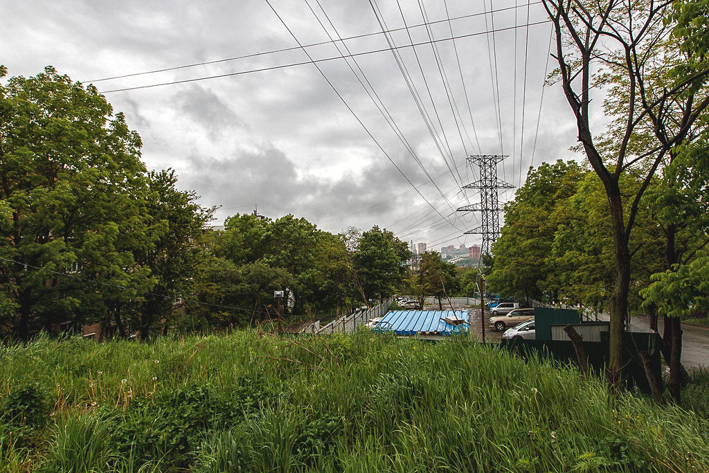 Вид сверху на стоянку
