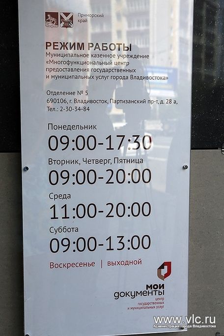 График работы