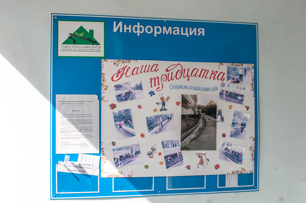 Совместным трудом жители дома облагородили свой двор